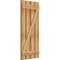 Ekena Millwork Spaced Board-n-Batten Shutters w/Z-Bar, Rough Sawn Western Red Cedar, 23W x 51H, PR RBS06Z23X051RWR - alternate 2